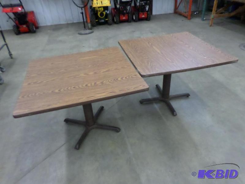 (2) 44&quotx44&quot Steel-Framed Tables...