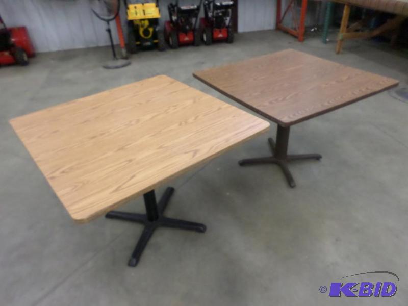 (2) 44&quotx44&quot Steel-Framed Tables...