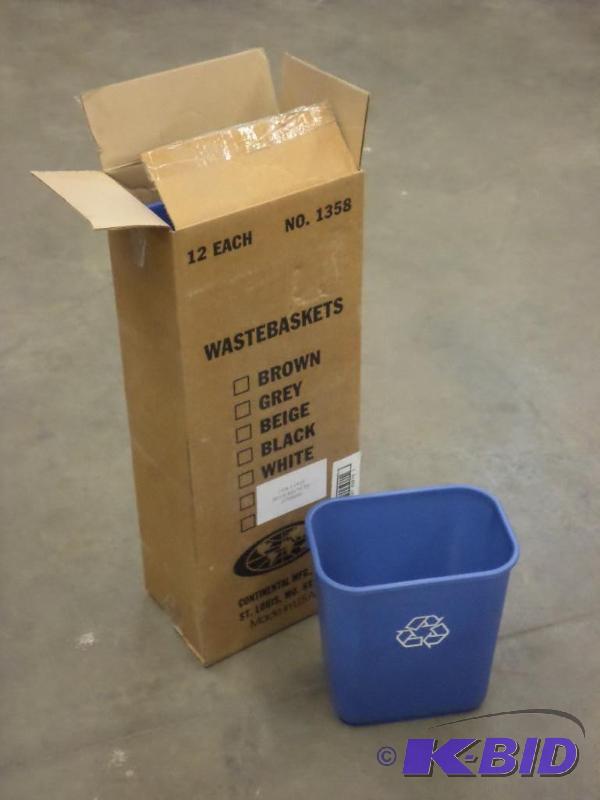 (12) Plastic Recycle Bins, New...