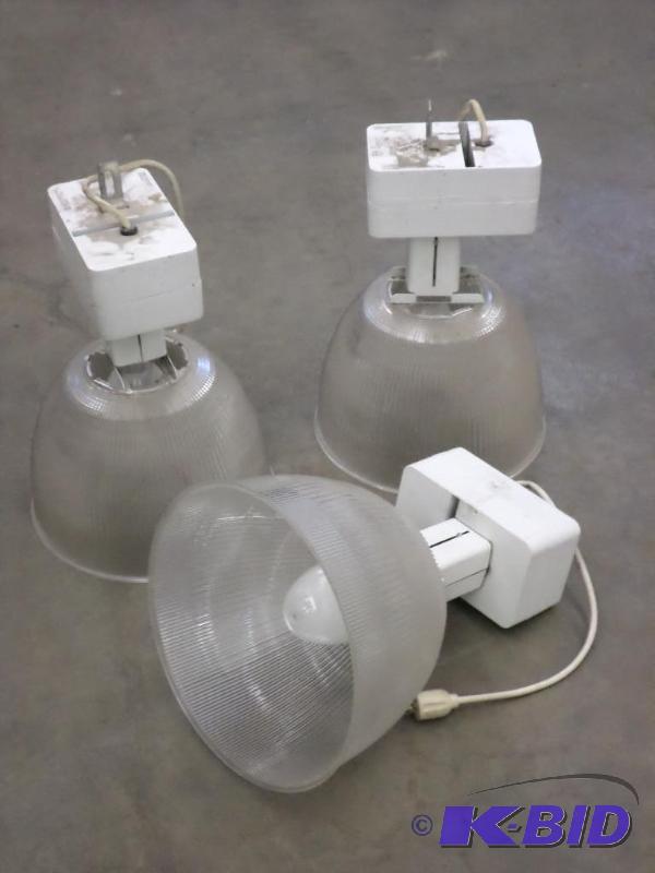 (3) Industrial 208Volt Hanging Light Fixtures...