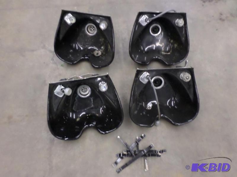 (4) Comercial Salon Sinks With Mount Brackets...