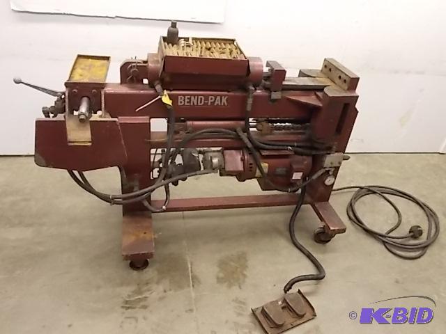 lot 1 image: Bend-Pak Exhaust Pipe Bender, 5 hp, 1 ph, Inc...