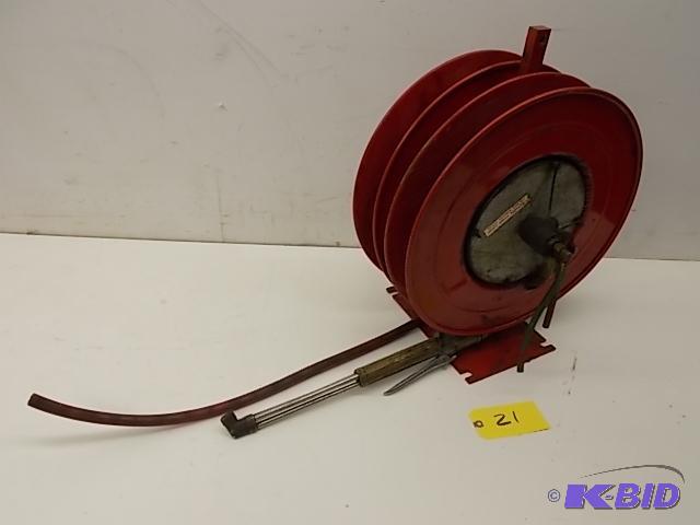 lot 21 image: Dual Hose Reel, OxyAcetylene Hoses with Torc...