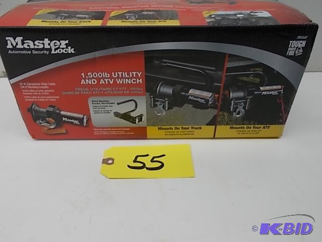 lot 55 image: Master Lock Model 2955AT 1500 lb. 12 Volt Uti...