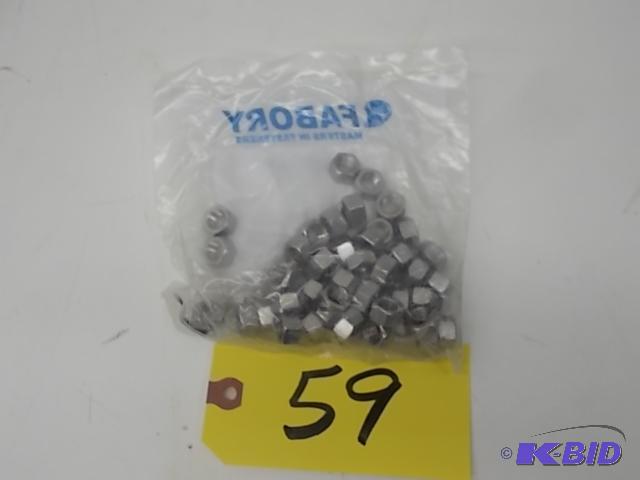 lot 59 image: 50 pk. Stainless Steel SS304 38-16 Hex Nuts...