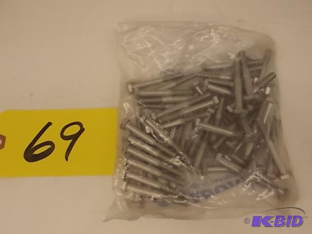 lot 69 image: 50 pk. Stainless Steel SS304 14-20 x 2 Hex H...