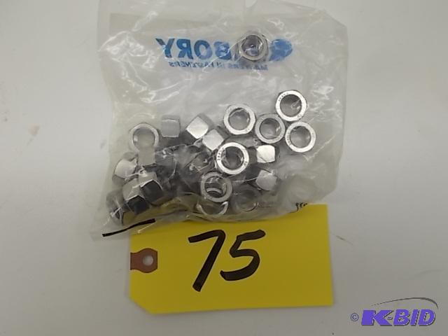 lot 75 image: 25 pk. Stainless Steel SS304 12-13 Hex Nuts...