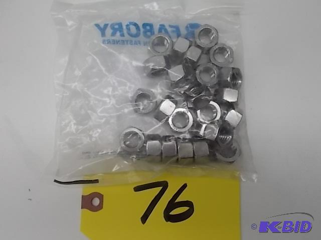 lot 76 image: 25 pk. Stainless Steel SS304 12-13 Hex Nuts...