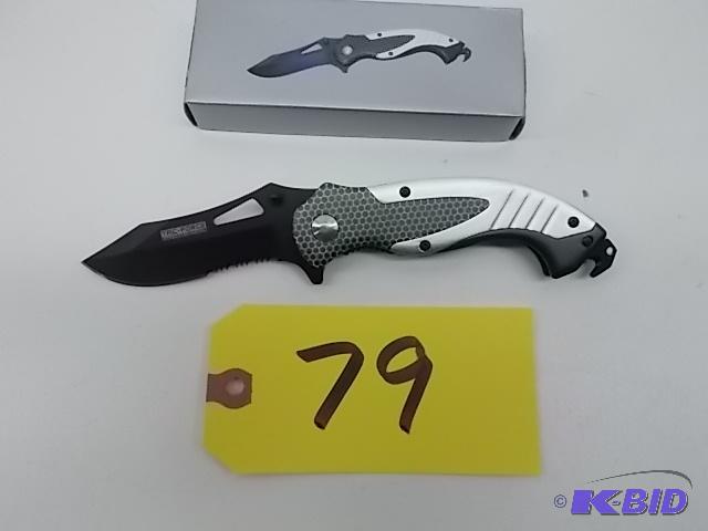 lot 79 image: Super Knife Y580GN Spring Assist Lock Blade R...