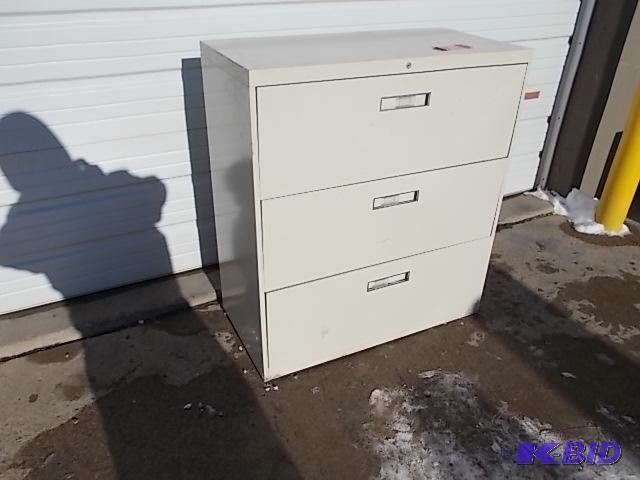 Allsteel 3 Drawer Lateral File Cabinet, 36 x ...