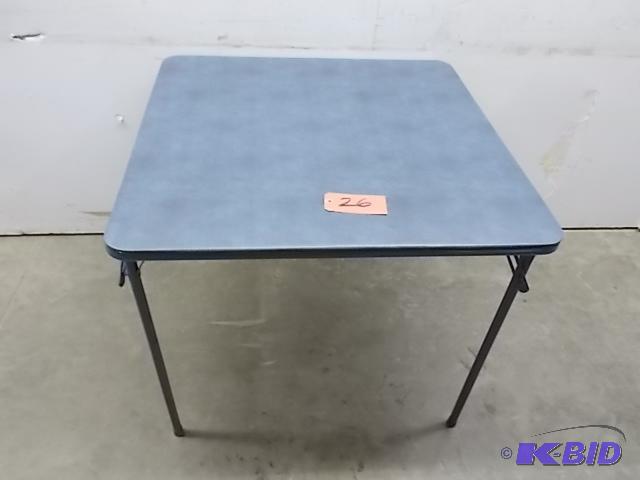 Card Table, 34 x 34, Blue...