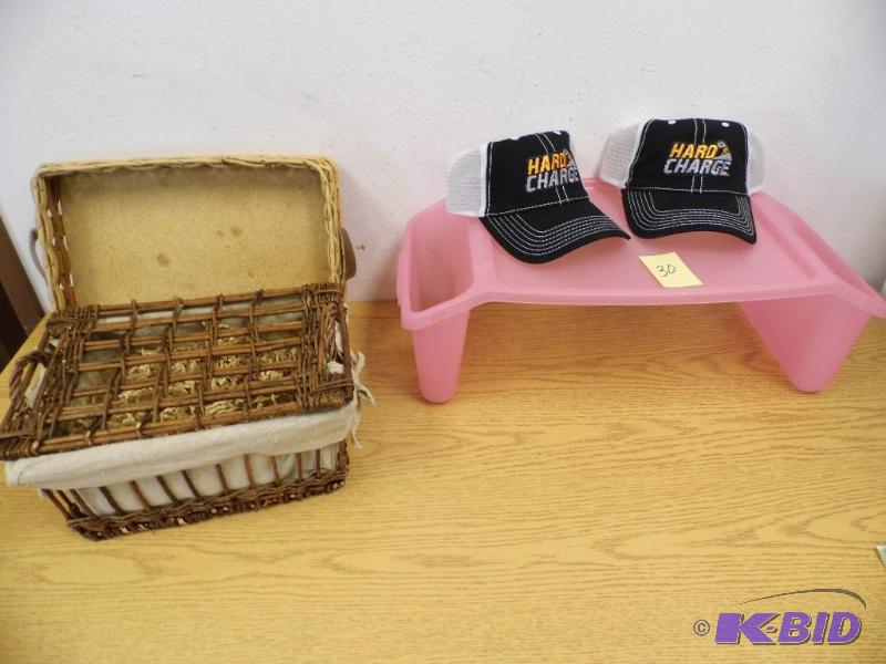 TV Tray, Baskets and Hats