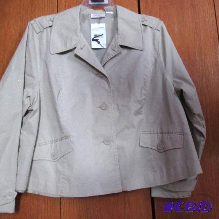 lot 100 image: Stuido Works tan jacket size 3x...