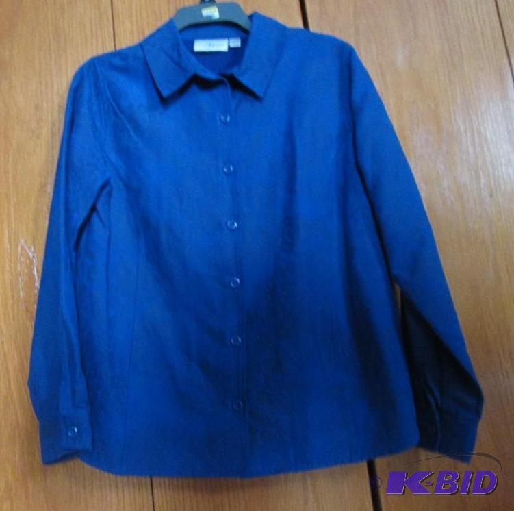 lot 104 image: StudioWorks blue cheetah print botton up shir...