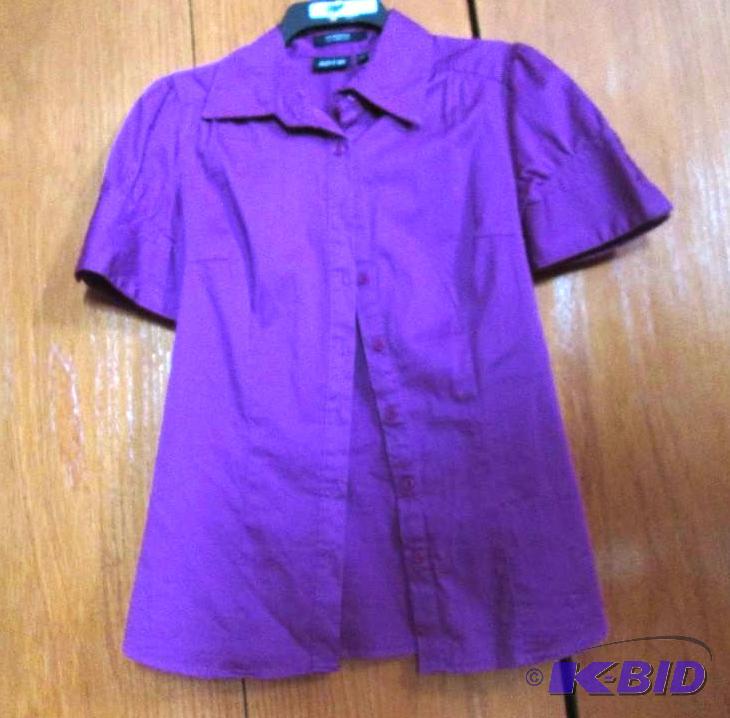 lot 111 image: APT.9 fusia botton up collared top size smal...