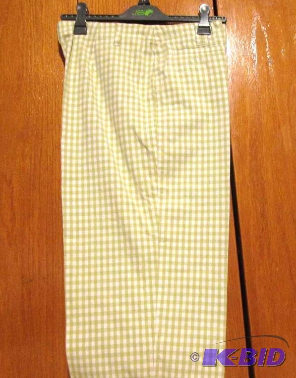 lot 123 image: relativity green and white checkered pants si...