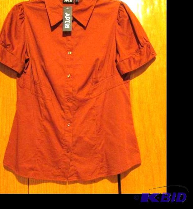 lot 151 image: APT.9 fall orange button up collared shirt si...