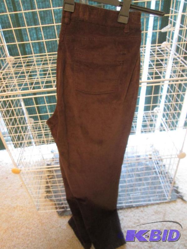 lot 55 image: Ladies narrow corduroy slacks, by Croft and B...