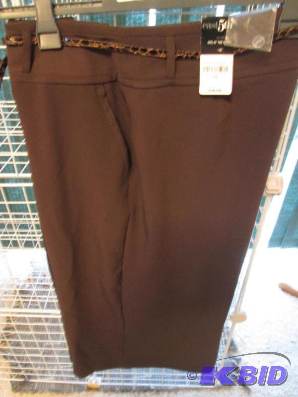 lot 57 image: Ladies East 5th slacks, size 12 with belt MSR...