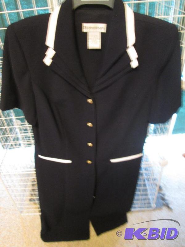 lot 60 image: Dressbarn dress, navy, size 12...