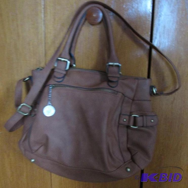 lot 79 image: Genna purse, sand brown color with strap and ...