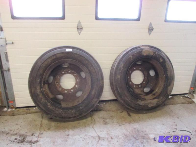 Chevy Topkick Rims and Tires, like new tread...