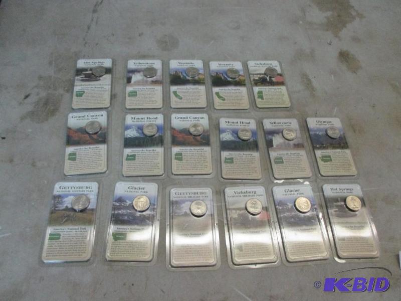 Lot of Commerative park quarters...