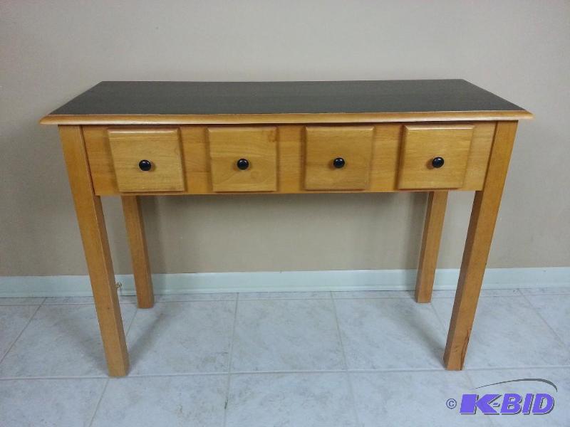 lot 10 image: Sonoma Maple Console Table w (4) Drawers
