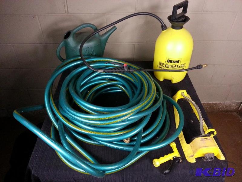 lot 118 image: 100 Garden Hose, Sprayer, Sprinkler, Ortho Sprayer, Water Can