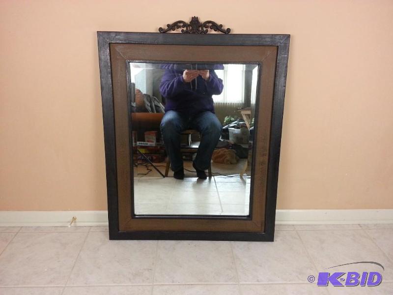 lot 18 image: Large Metal Framed Mirror
