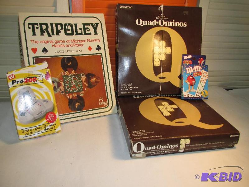 lot 119 image: Quad-Ominos - Tripoley -M&M Dominos and More