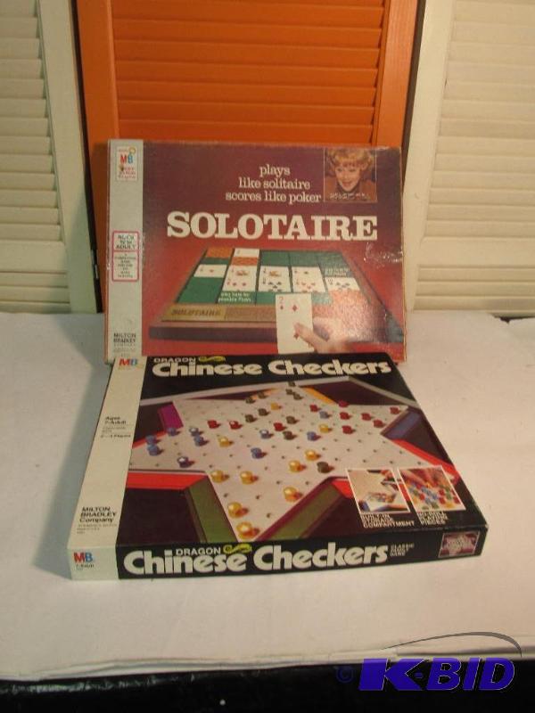 lot 124 image: Two Games Solotaire and Chinese Checkers.  In my world that is excitement