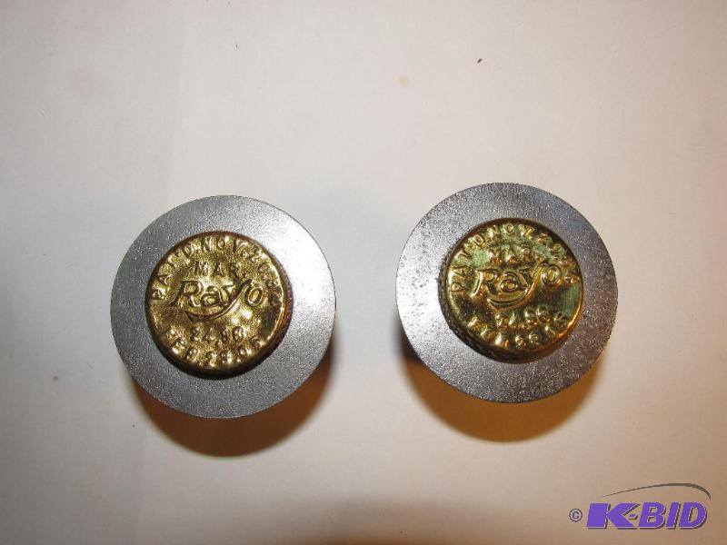 lot 149 image: Antique - PERFECT - (2) 1905 Oil Lamp Parts - Flame Spreaders