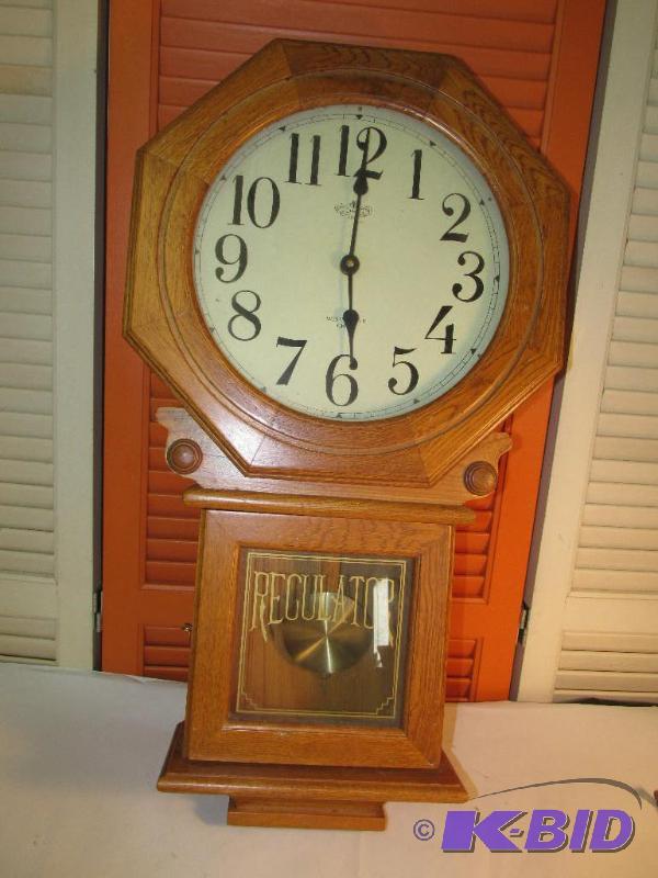 lot 153 image: Nice Regulator Clock