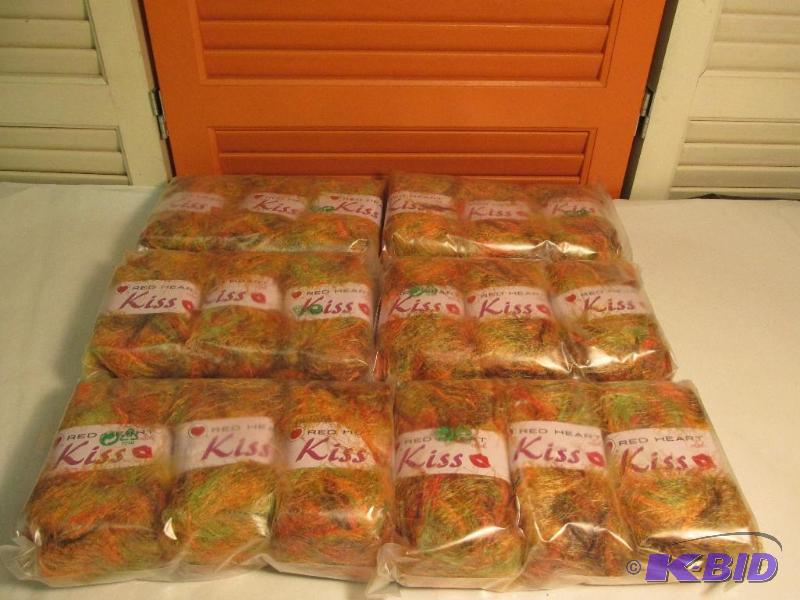lot 167 image: 18 Skeins of Yarn  Red Heart KISS