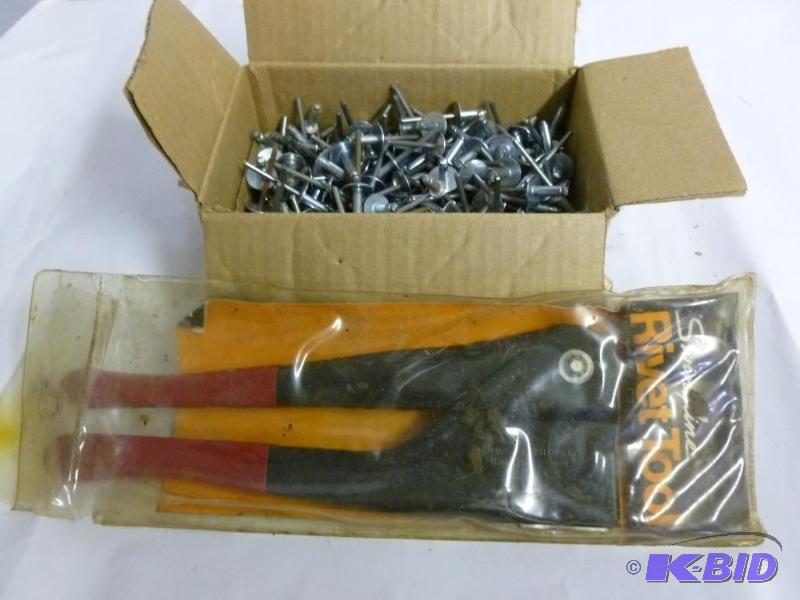 lot 50 image: Rivet Gun and Rivets