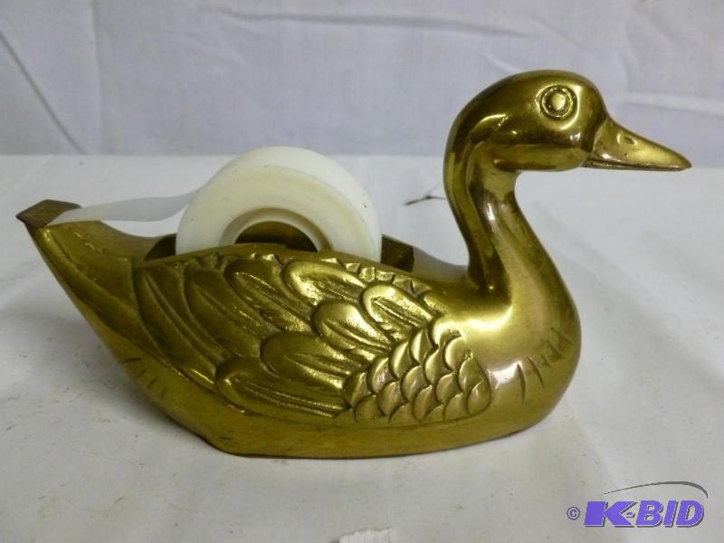 lot 57 image: Collectible Brass Tape Dispenser