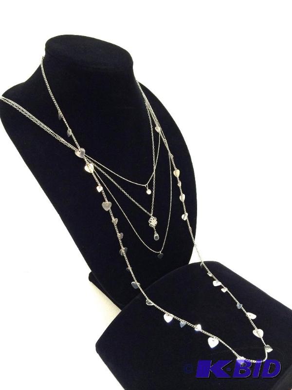 long fashion necklace sets lot of 4