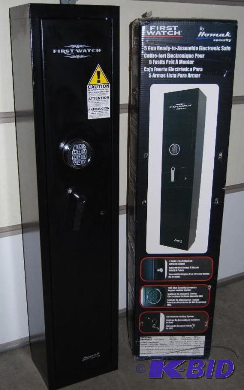 lot 2 image: Homak First Watch RTA Electronic 5 Gun Safe, ...
