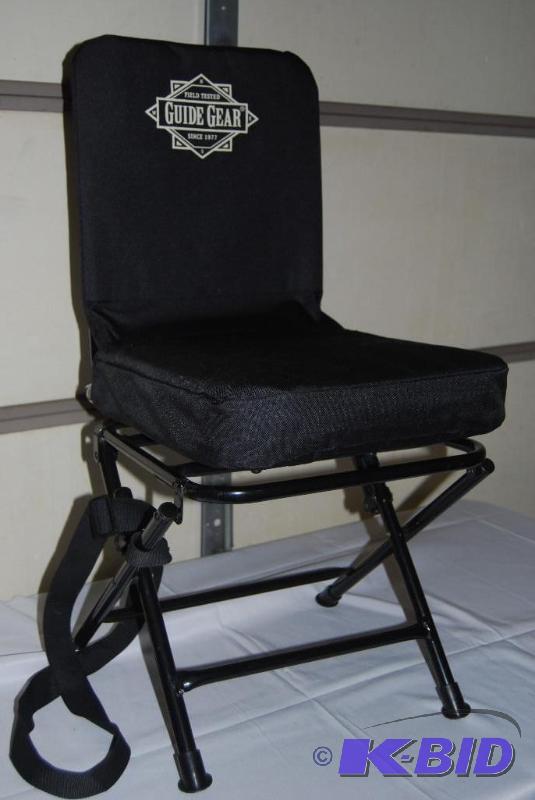 lot 25 image: Swivel Blind Chair, oversized padded seat, su...