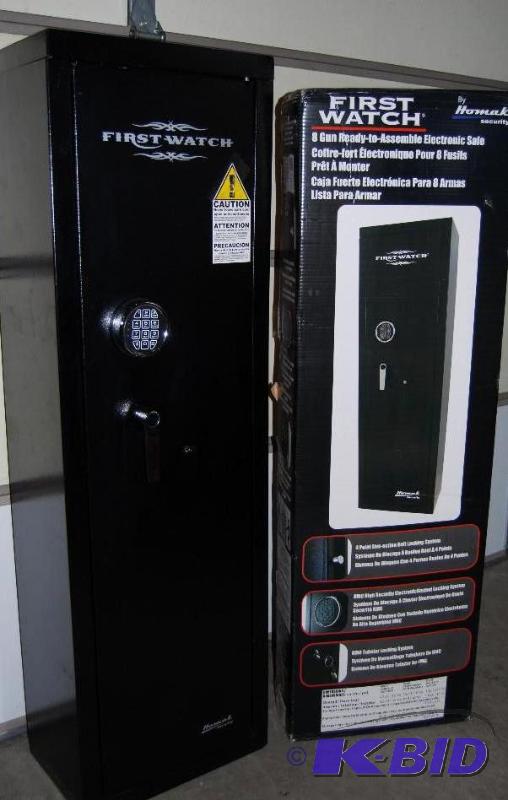 lot 3 image: Homak First Watch RTA Electronic 8 Gun Safe, ...