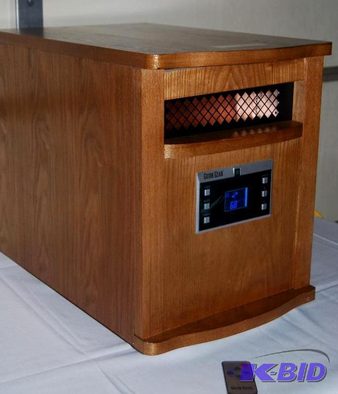 lot 33 image: 1500W Infrared Heater, all wood cabinet, 6 in...