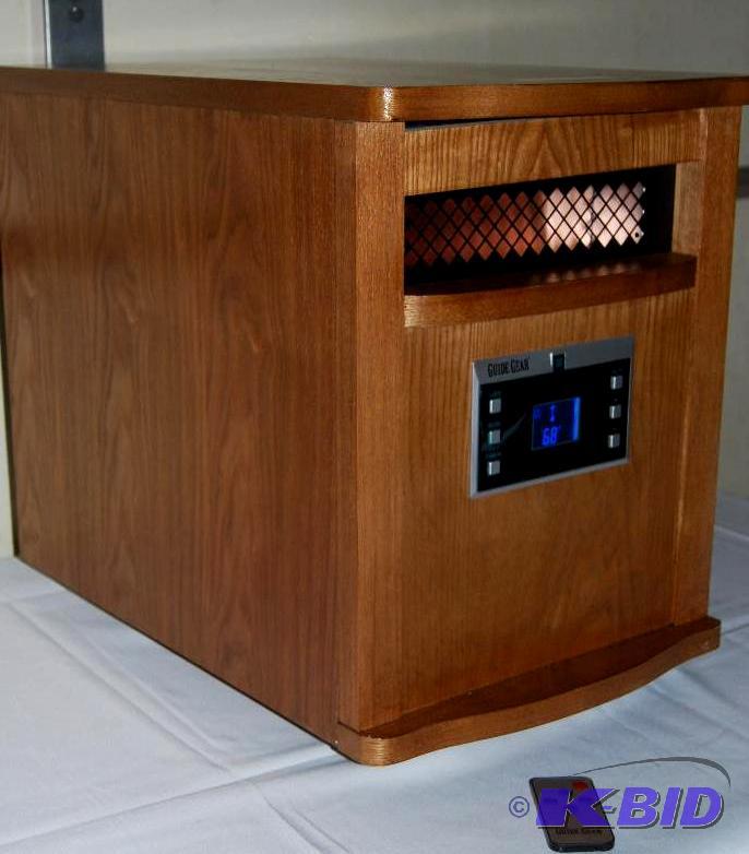 lot 34 image: 1500W Infrared Heater, all wood cabinet, 6 in...
