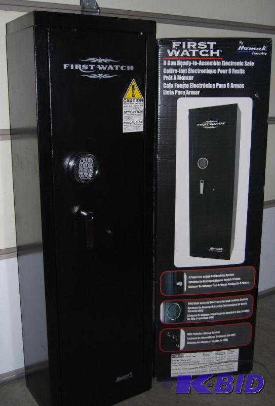 lot 4 image: Homak First Watch RTA Electronic 8 Gun Safe, ...