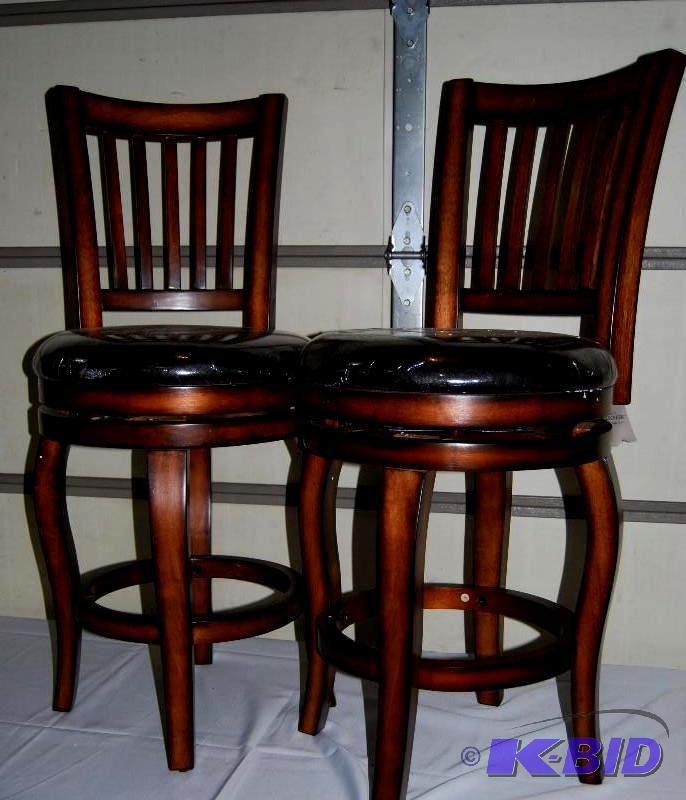 lot 44 image: Pair of Castle Creek Swivel Barstools, 24 s...
