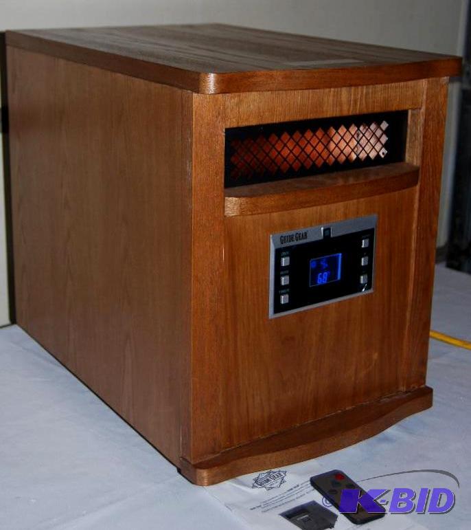 lot 53 image: 1500W Infrared Heater, all wood cabinet, 6 in...