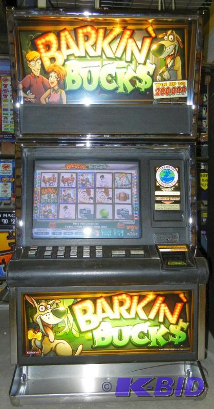 lot 1005 image: KONAMI HERCULITE BARKIN BUCKS VIDEO SLOT MACHINE