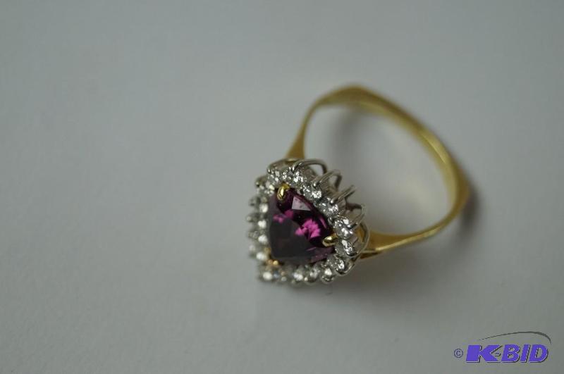 Garnet and Diamond Ring