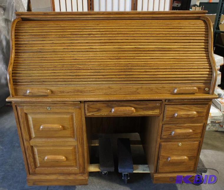 ashley furniture oak roll top desk