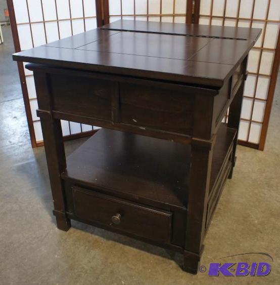 lot 27 image: New Ashley Signature end table wpower supply...